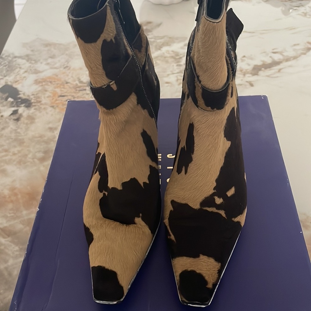 Stuart Weitzman Pony Calf Bootie With Rhinestone … - image 6